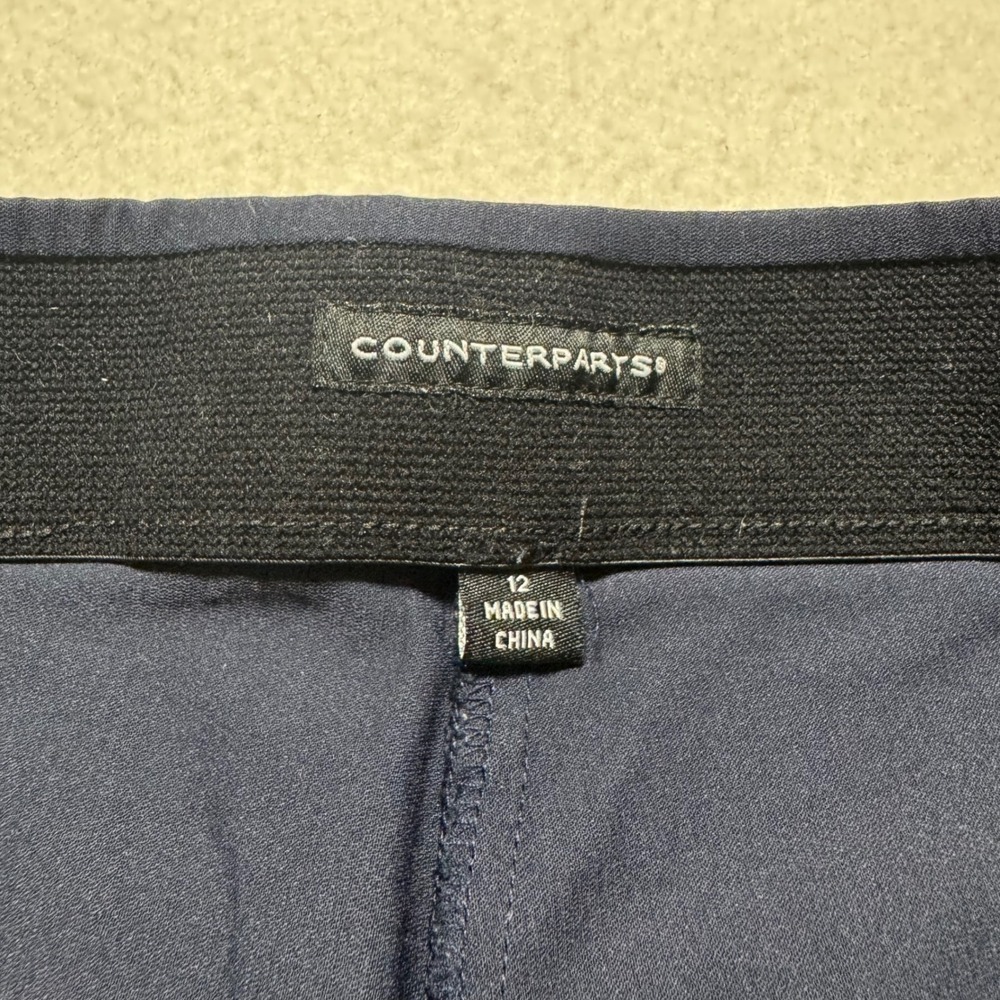 Counterparts Womens Navy Blue Pull On Dress Pants Straight Leg Size 12 - Picture 8 of 10